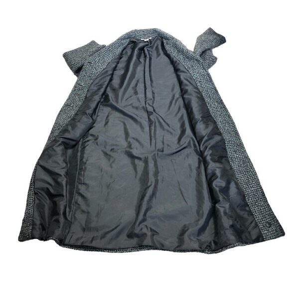 BOYNE VALLEY WEAVERS VTG Handcrafted Ireland Long Wool Blend Coat Medium Black - Picture 6 of 11